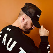 Stay Beautiful™ Oversized Back Printed Sweater (Prototype Color way Online Exclusive)