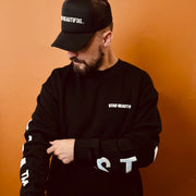 Stay Beautiful™ Oversized Back Printed Sweater (Prototype Color way Online Exclusive)