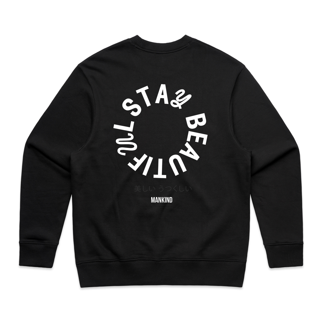 STAY BEAUTIFUL™  MANKIND BLACK FRIDAY EXCLUSIVE CREWNECK SWEATER