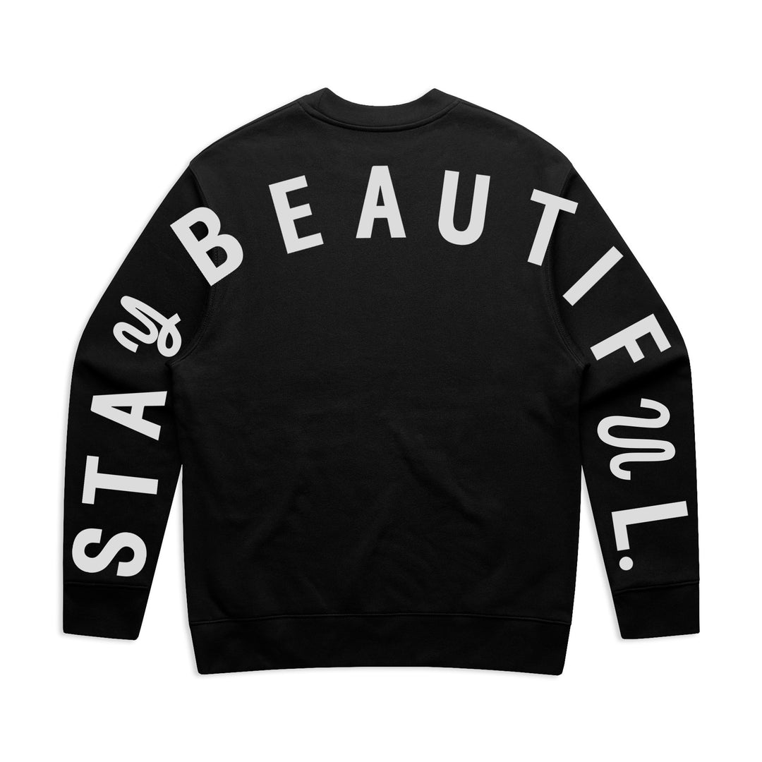 Stay Beautiful™ Oversized Back Printed Sweater (Prototype Color way Online Exclusive)
